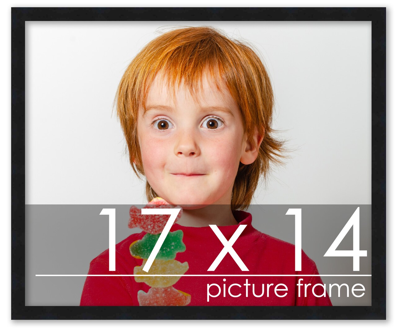 17x14 Solid Wood Picture Frame with UV-Resistant Acrylic & Acid-Free Backing, Available in 6 Finishes: Matte Black, Matte White, Metallic Bronze, Silver, Natural Wood Grain & Mahogany